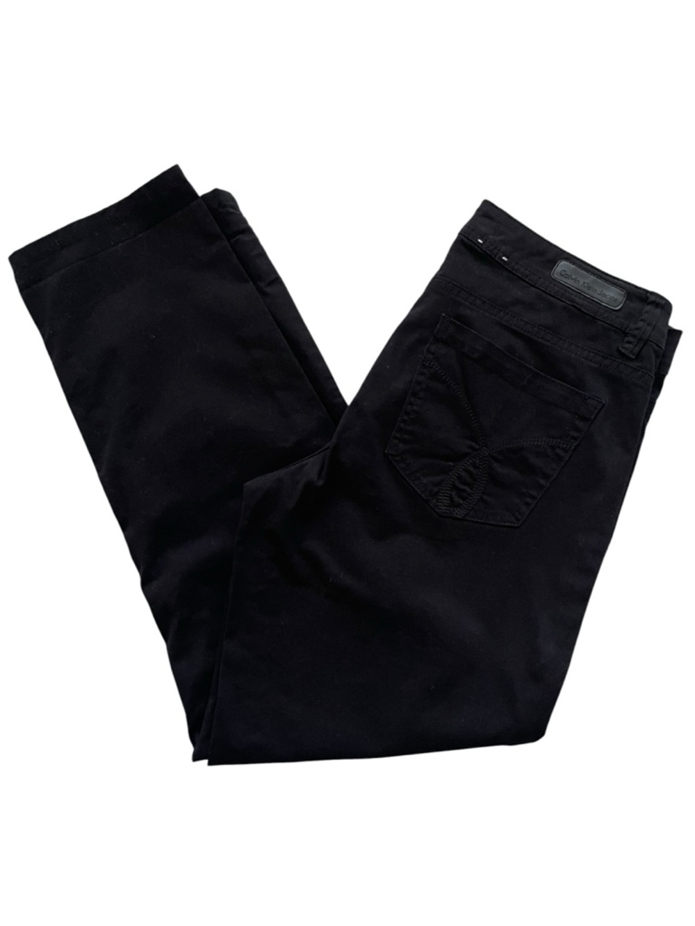 Calvin Klein Women’s Slim crop Black 5-pocket Denim Jeans Sz: 8 - Picture 2 of 10